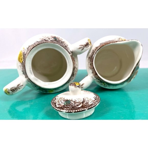 Vintage sugar bowl creamer set, Japan ceramic vintage set, retro decor - Picture 9 of 9